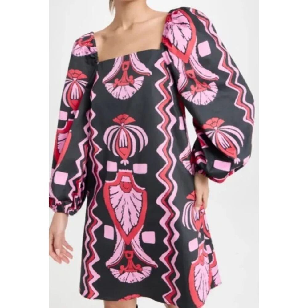 Figue Juniper Mini Dress Size M NWT Puff Sleeve Floral Cotton Dress